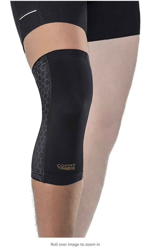 Copper Fit Unisex Adults Freedom Knee Compression Sleeve Black